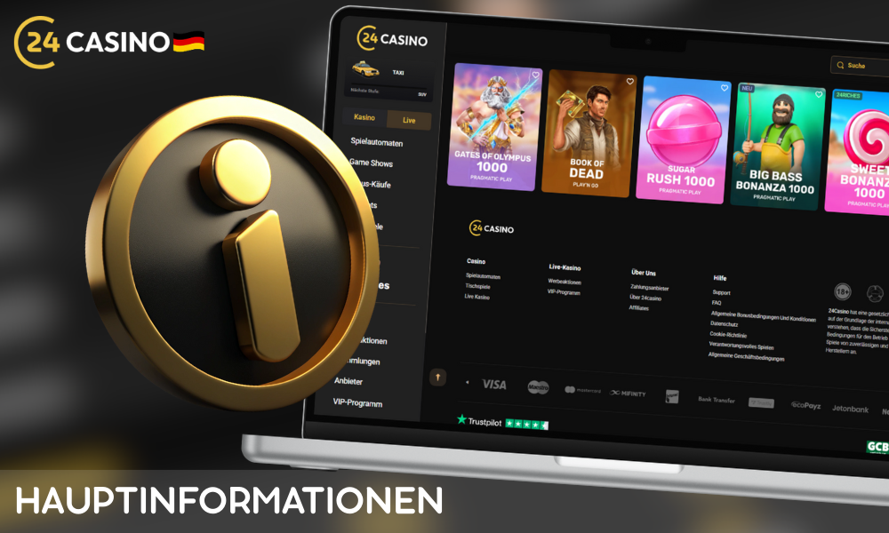 Machen Sie sich mit den grundlegenden Informationen über 24Casino vertraut