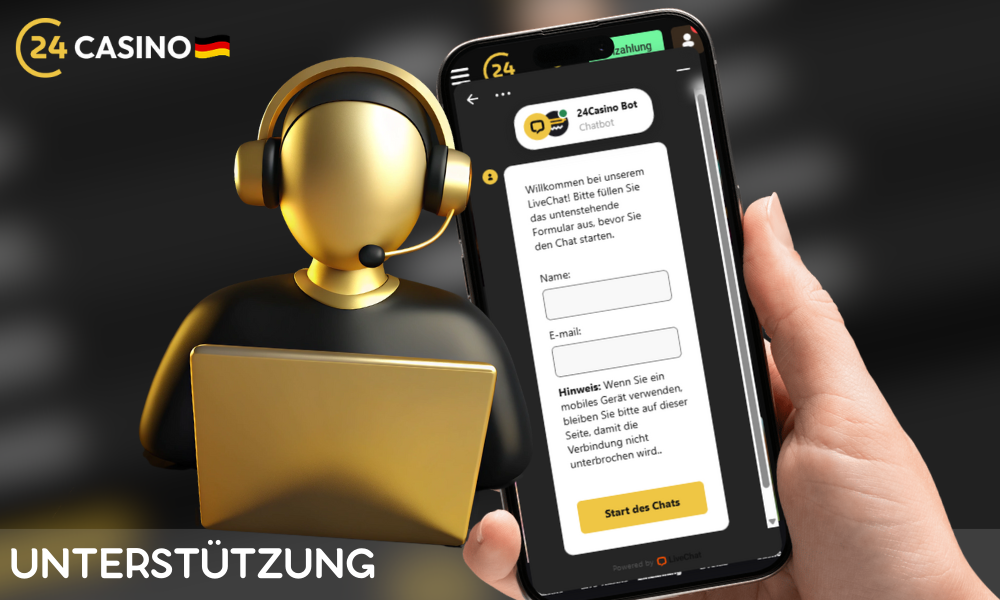 24Casino hat einen 24/7-Support