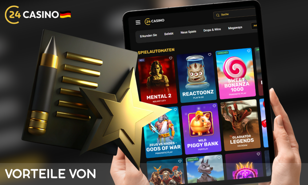 Die Liste der Vorteile von 24Casino